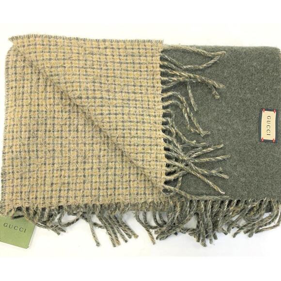 NWT Gucci Jacquard Wool Blend Scarf - Picture 5 of 11